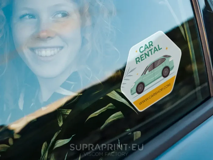 reverse-side printed stickers