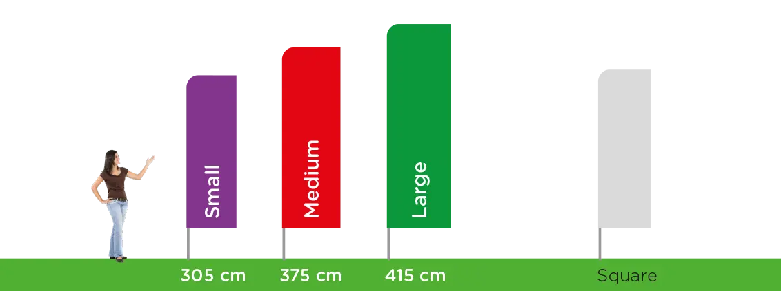rectangular beachflag aluminium pole square size