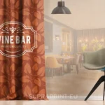 Custom printed promotional brand curtains