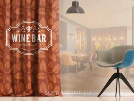 Custom printed promotional brand curtains