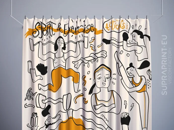 Custom printed promotional curtains