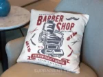 Cushion with printed logo