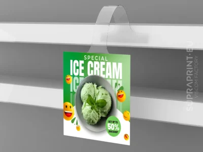 Printed promotional wobbler