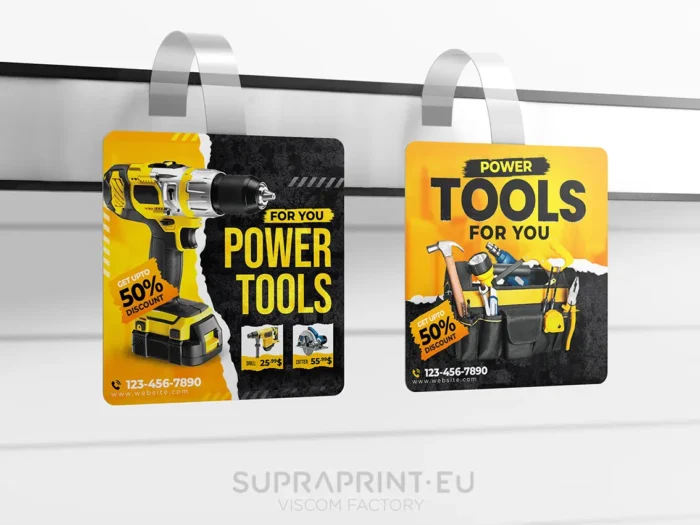 Promotional wobblers with a neck