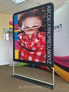 Stretch fabric print for expo walls