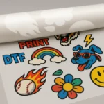 DTF gang sheet prints sold by the linear meter for heat pressing