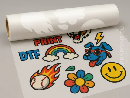DTF gang sheet prints sold by the linear meter for heat pressing